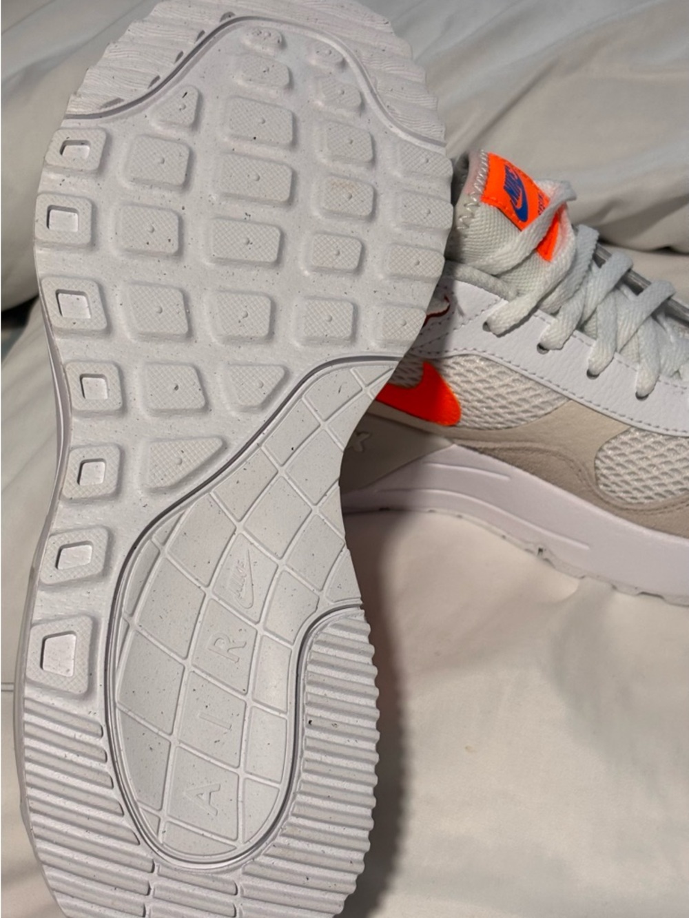 Nike Air Max White & Orange Sneakers. Never Worn - Picture 2 of 3